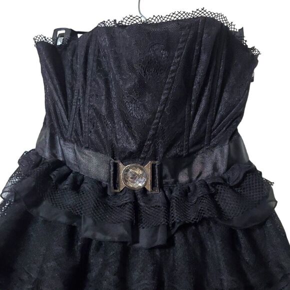 bebe Black Strapless Mini Dress - Picture 2 of 11